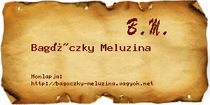 Bagóczky Meluzina névjegykártya